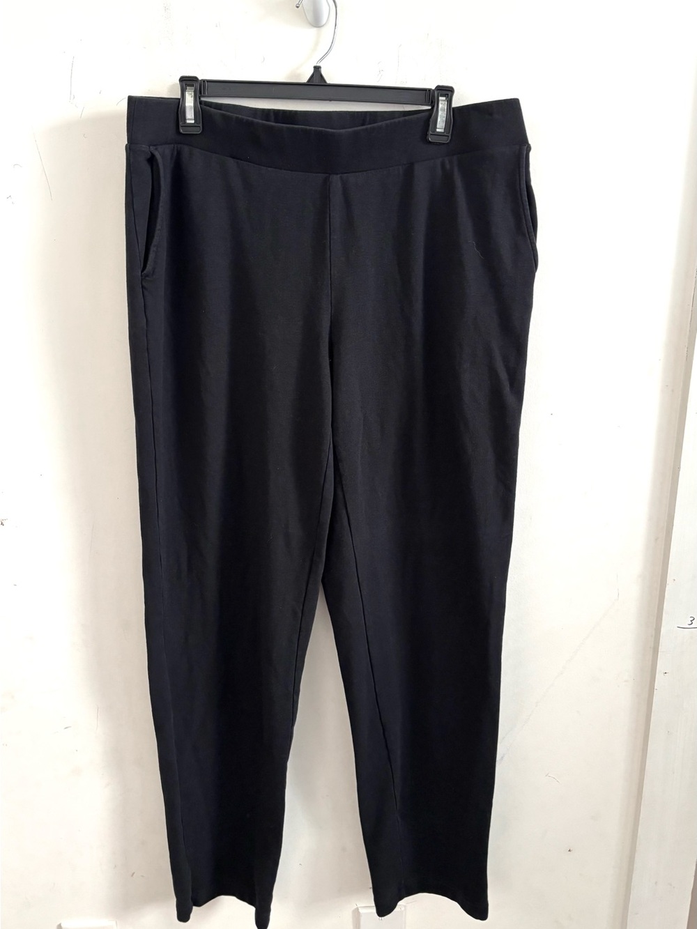 J .Jill Affinity French Terry Slim Leg Pants X-Large Black Pull On Pima Stretch